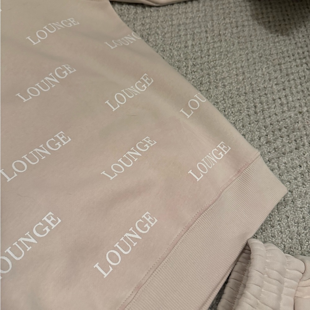 Beige Lounge Set with Logo Print - Picture 4 of 6